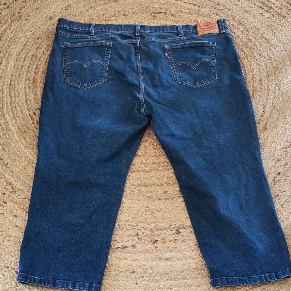 Levis Mens 541 Work Medium Denim Jeans Straight Leg 5 Pocket Zip Fly. Size 52X30